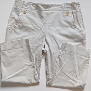 Talbots Women's 12 Capri Pants Side‎ Zip Beige